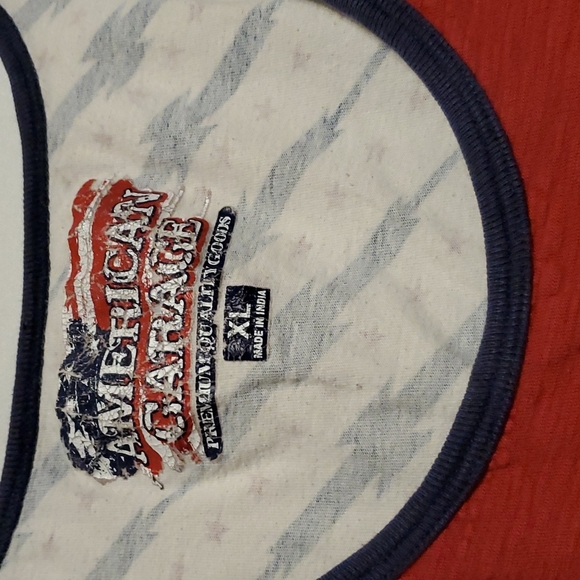 American Garage Mens tank top Red, White, Blue XL - Picture 2 of 4
